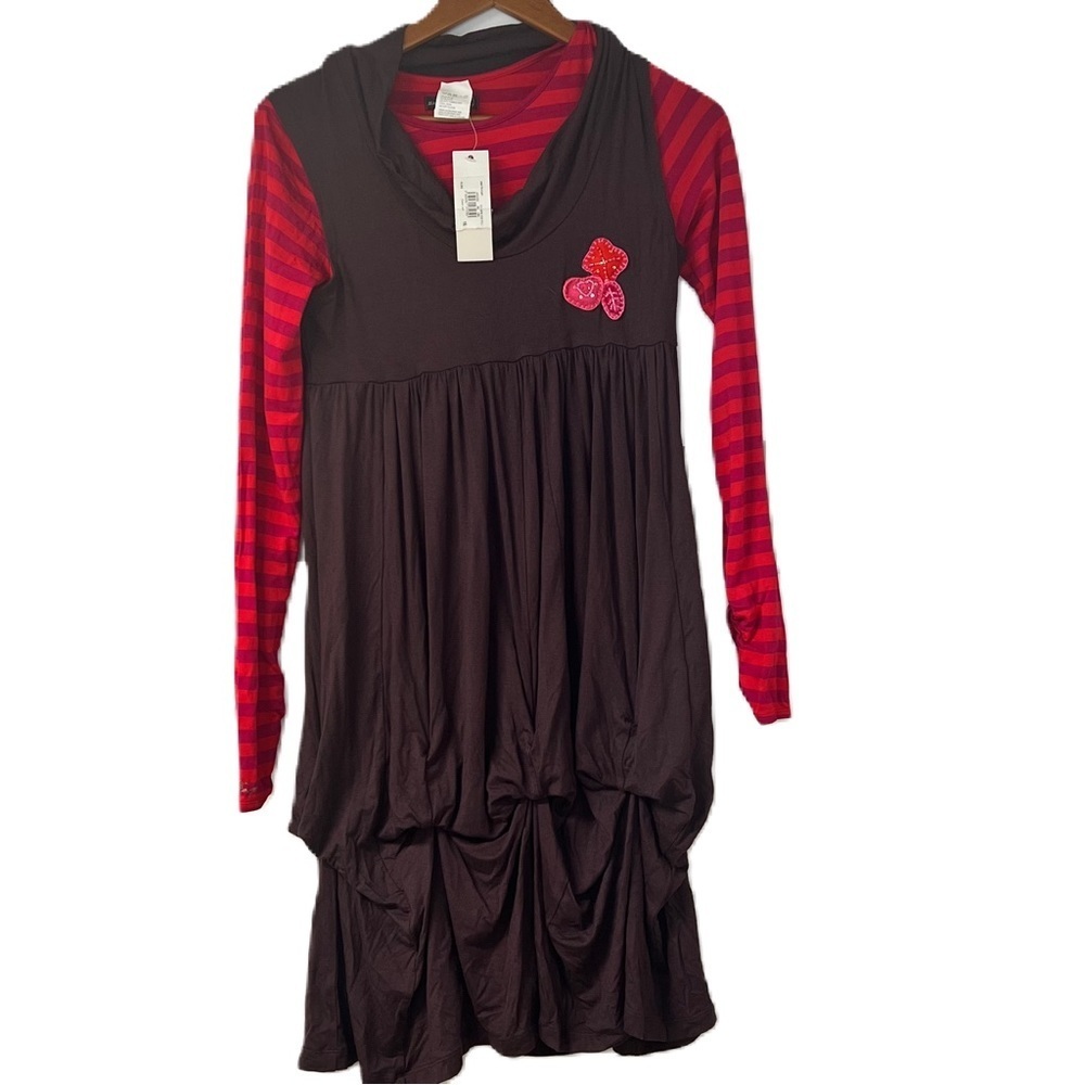 NWT Jean Bourget (France) Raisin Noir Kid Dress